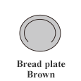 Bread plate Brown (φ19.5cm H2.5cm)